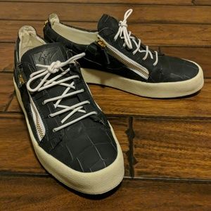 Giuseppe Zanotti Crocodile Dark Navy Blue